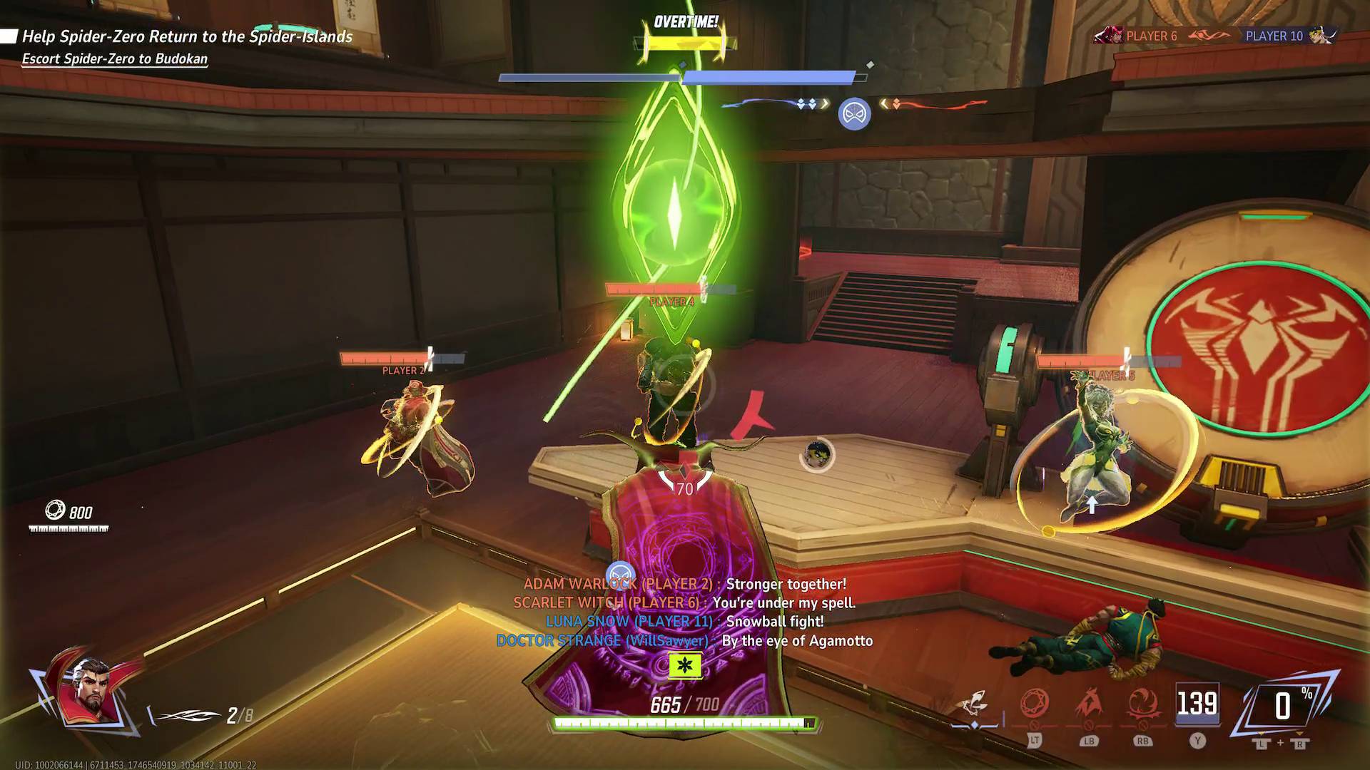 Marvel Rivals Doctor Strange using Eye of Agamotto ultimate on three enemy players