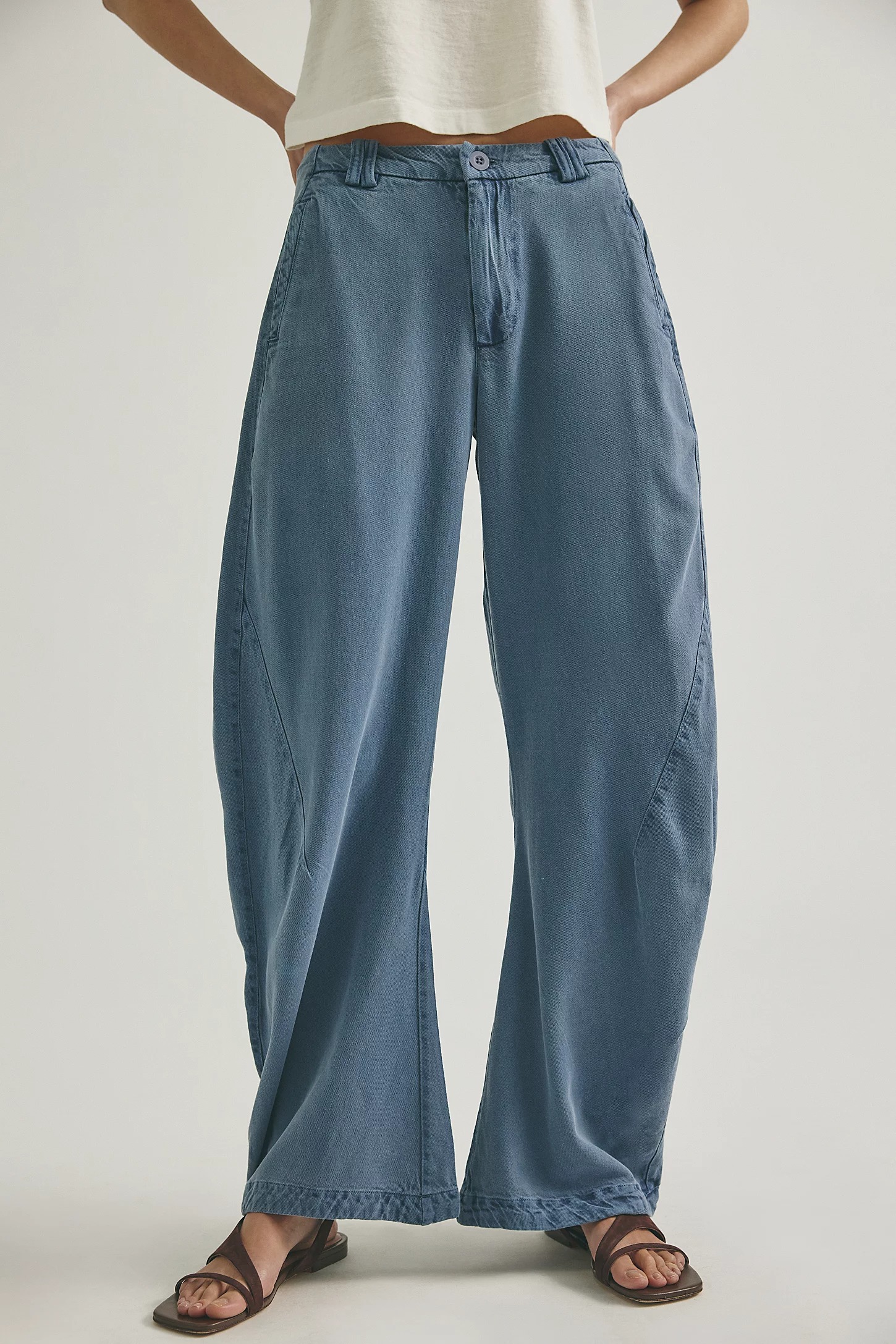 Free People, Spotlight Washed Barrel Chino Trousers