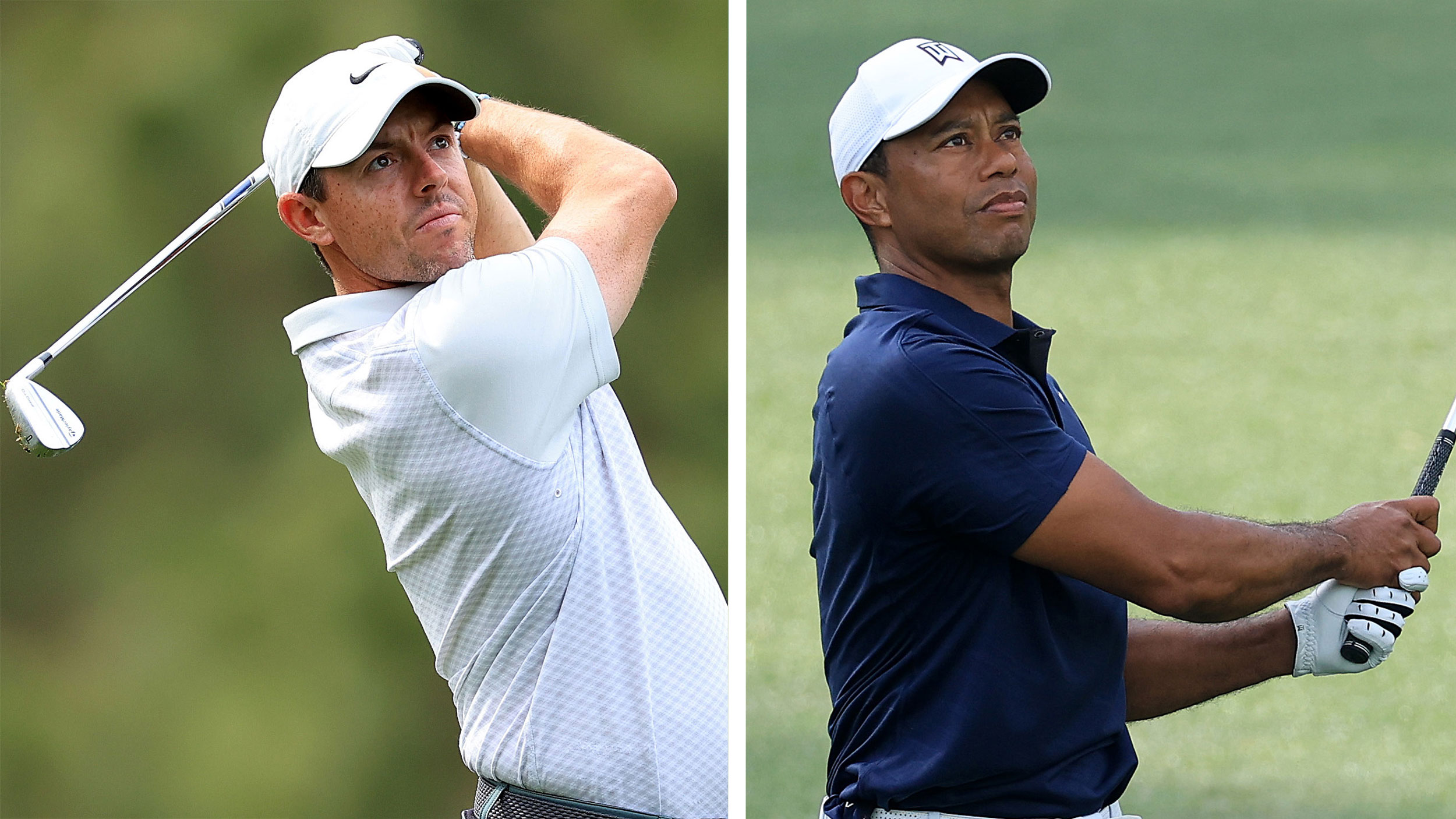 Rory McIlroy and Tiger Woods pictured