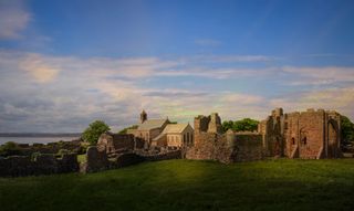 What remains of the Lindisfarne priory.