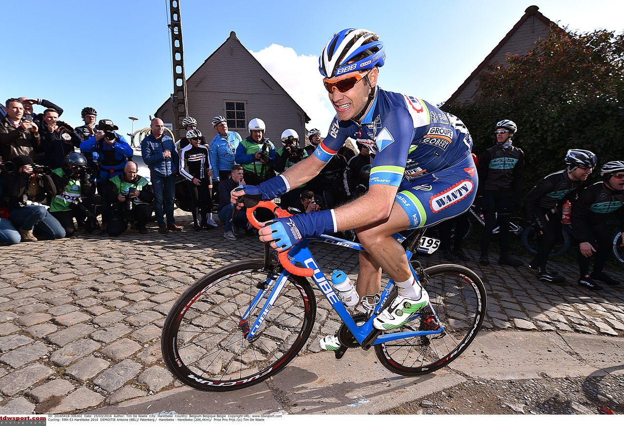 Antoine Demoiti&eacute; in action at E3 Harelbeke.
