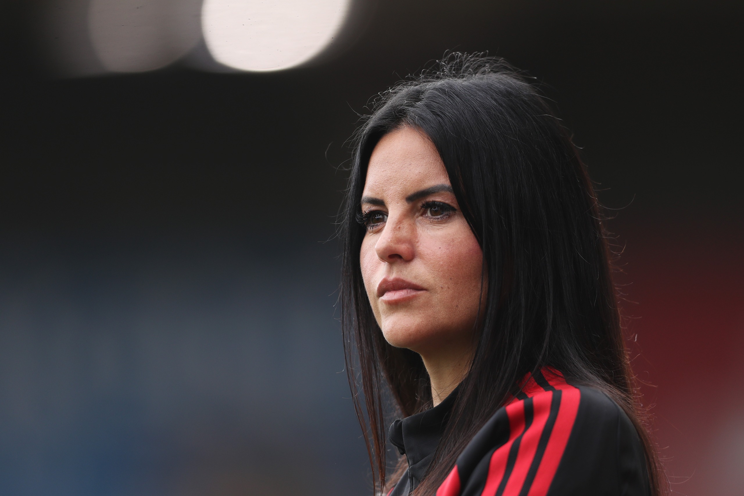 Eva Olid, Manager of Manchester United, looks on during the Barclays WSL 2026/27 match between Manchester United and Chelsea FC at Progress with Unity Stadium on September 13, 2026 in Leigh, England.