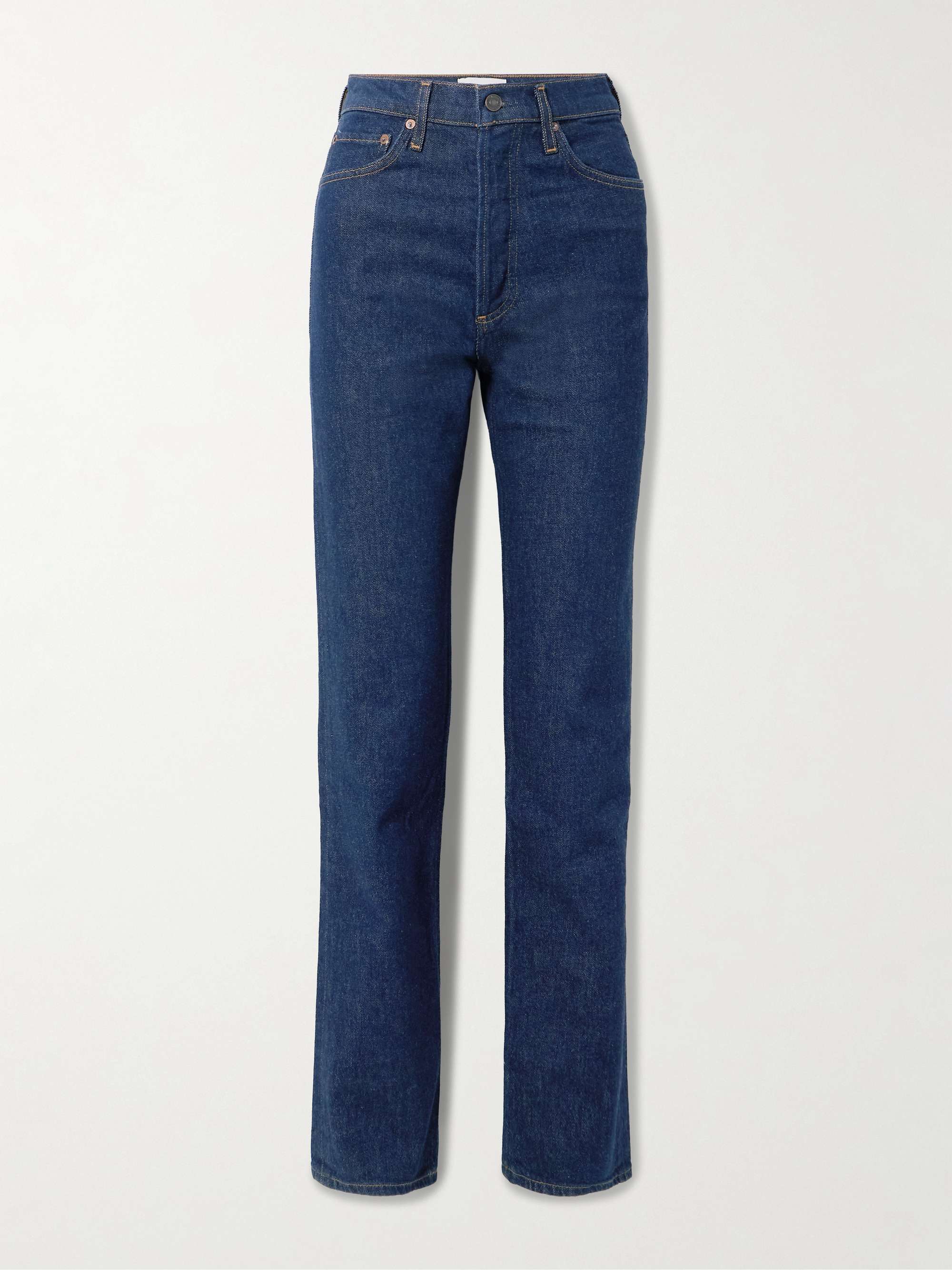 &#039;90s Pinch Waist Long High-Rise Straight-Leg Jeans