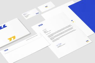A collection of letters with the new Visa brand