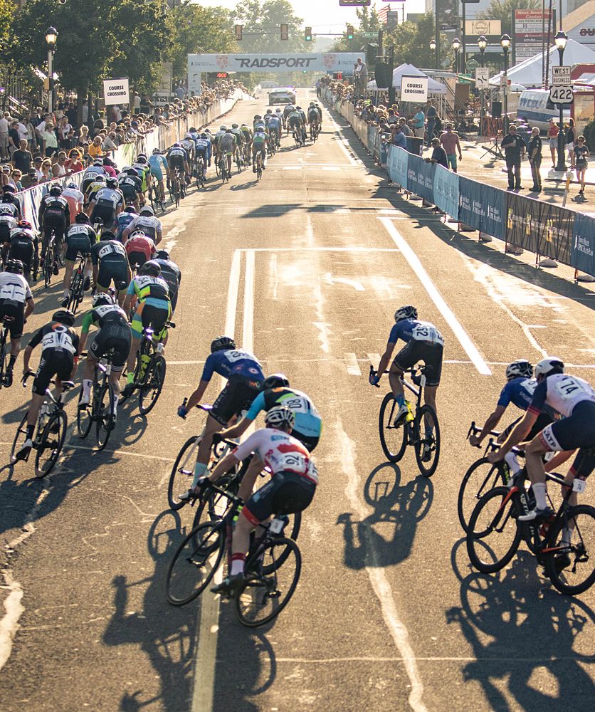 The mens field stretched down much of Penn Ave in West Reading to the delight of the spectators gathered to watch the show.