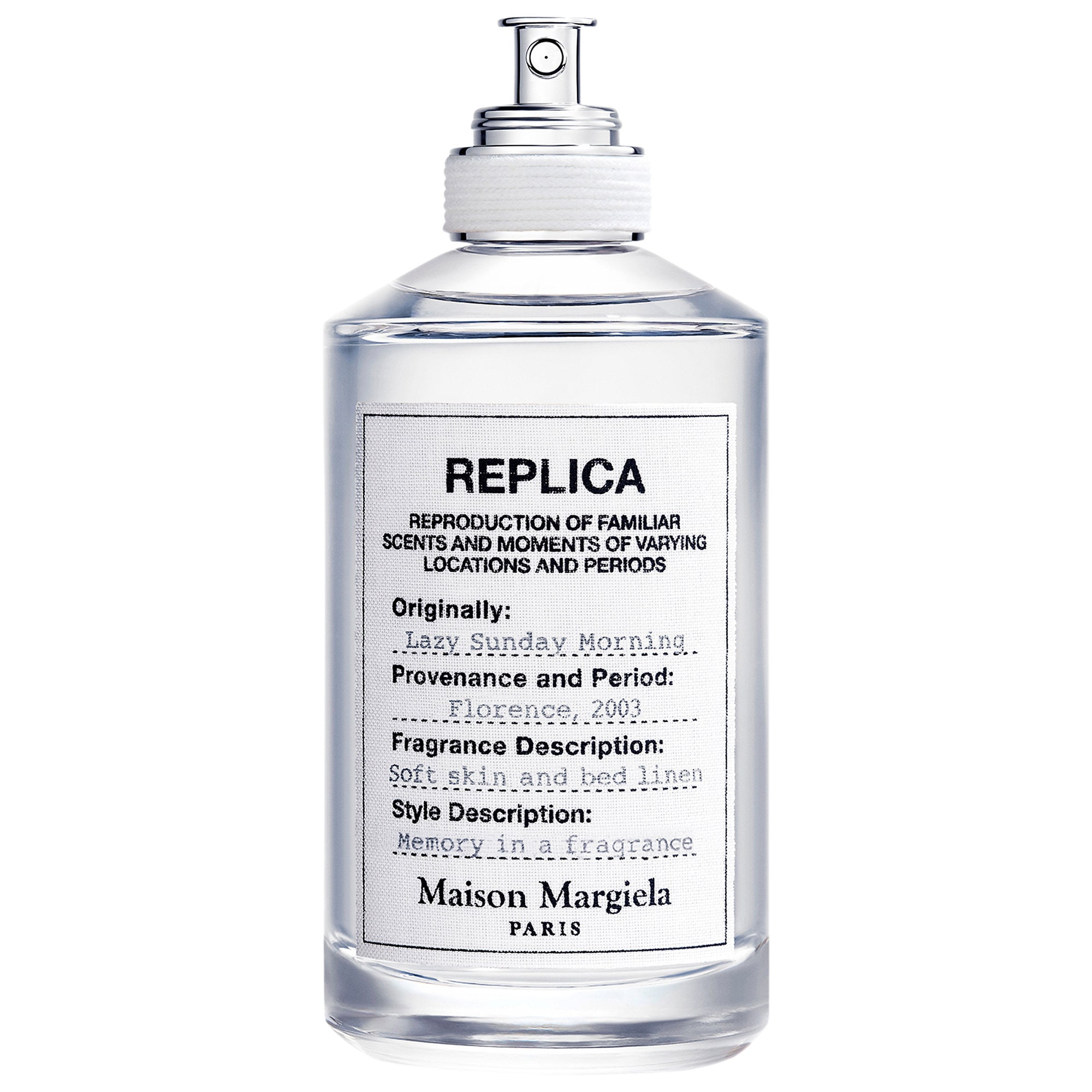 & rsquo; réplica & rsquo; Preguiçosos de domingo de manhã eau de highonette com almíscar branco, lírio do vale e íris