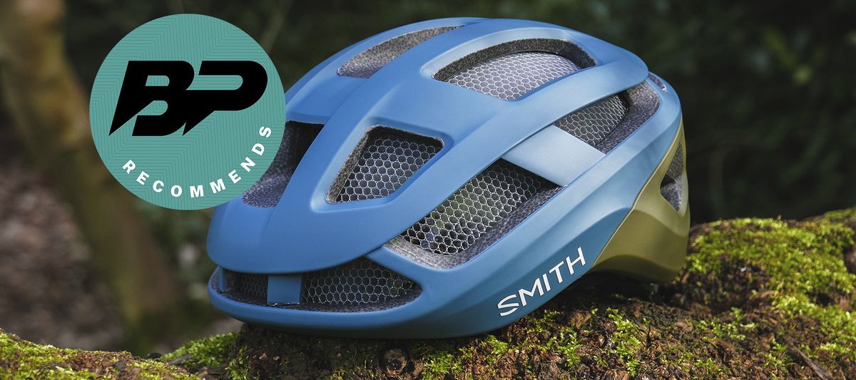 Smith Trace helmet on top of a wall