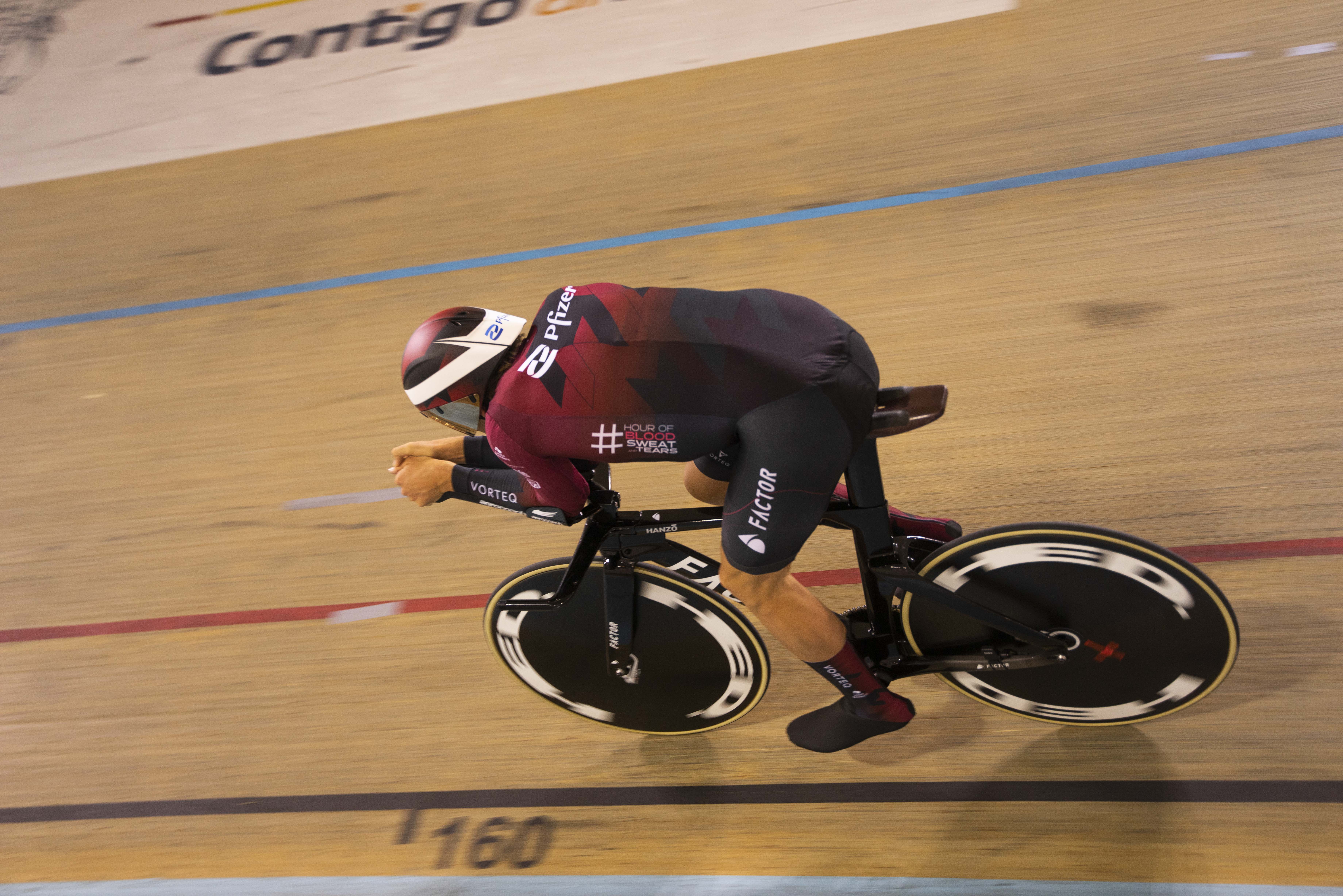 Alex Dowsett prepares to try to break the UCI World Hour Record
