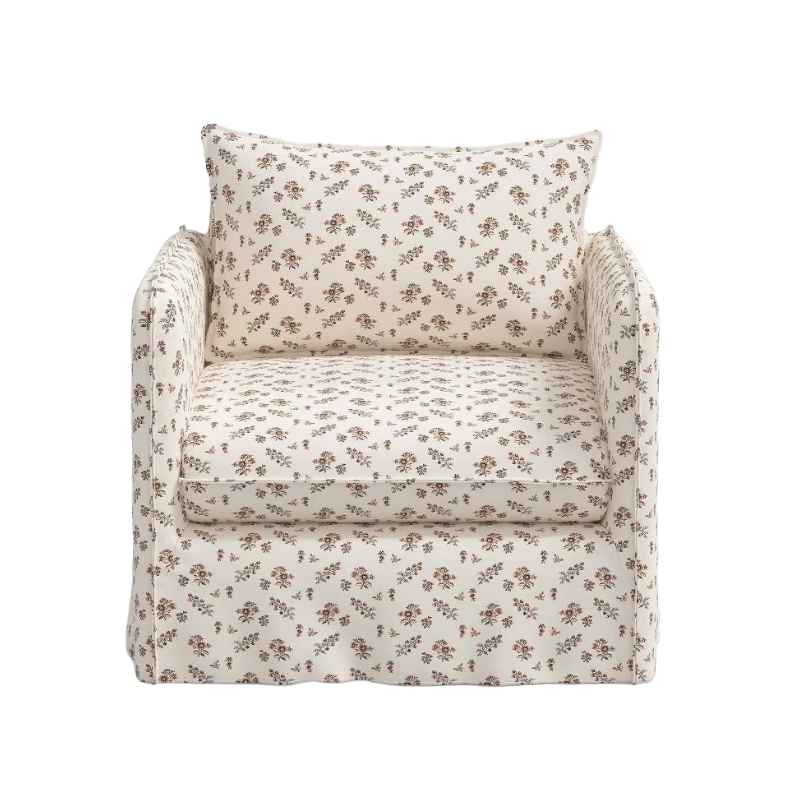 Target, Berea Slouchy Lounge Chair with French Seams Ditsy Floral
