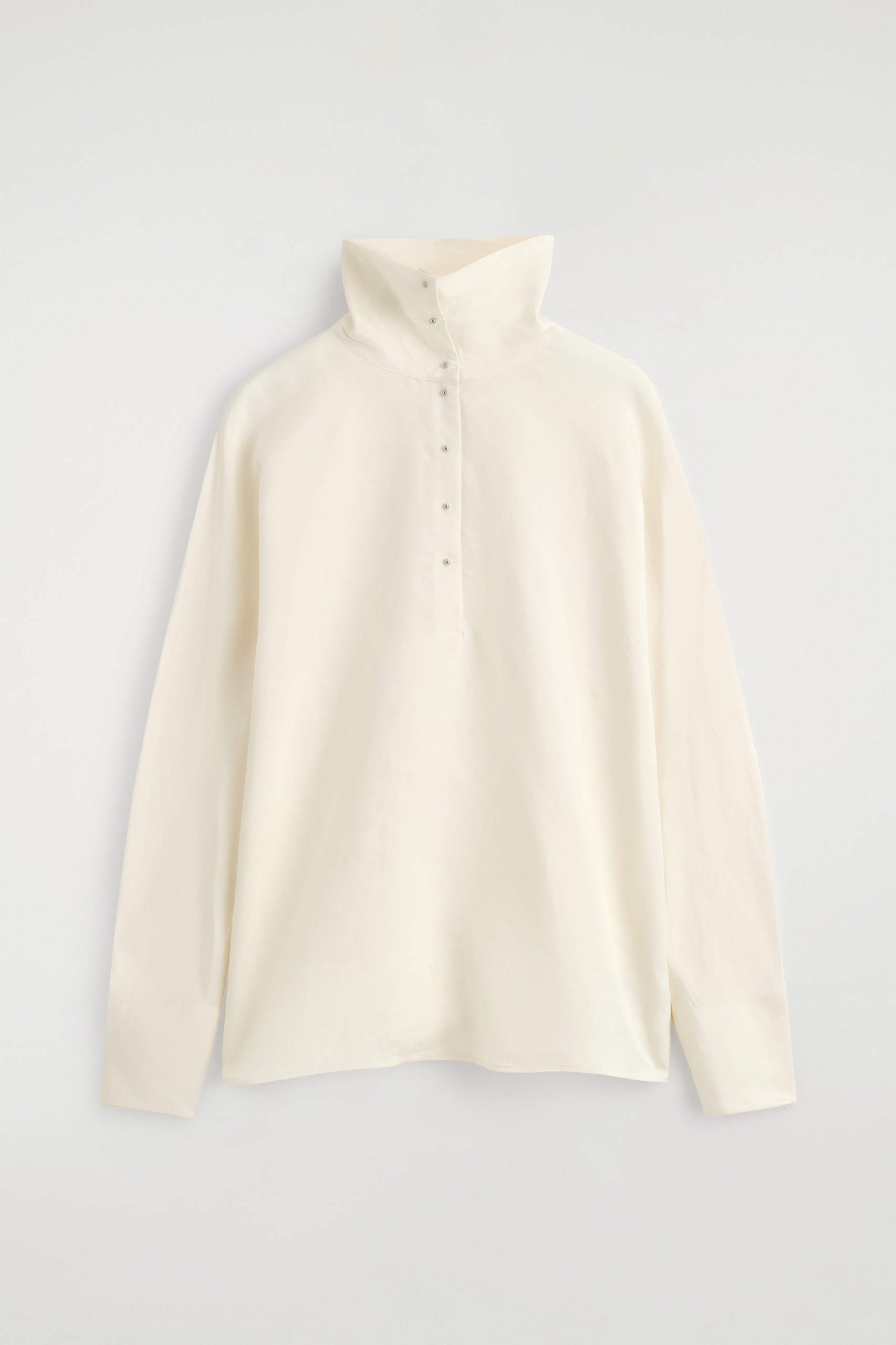 Stud-Detail Mock-Neck Blouse