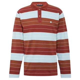 Acne Studios Striped cotton polo top