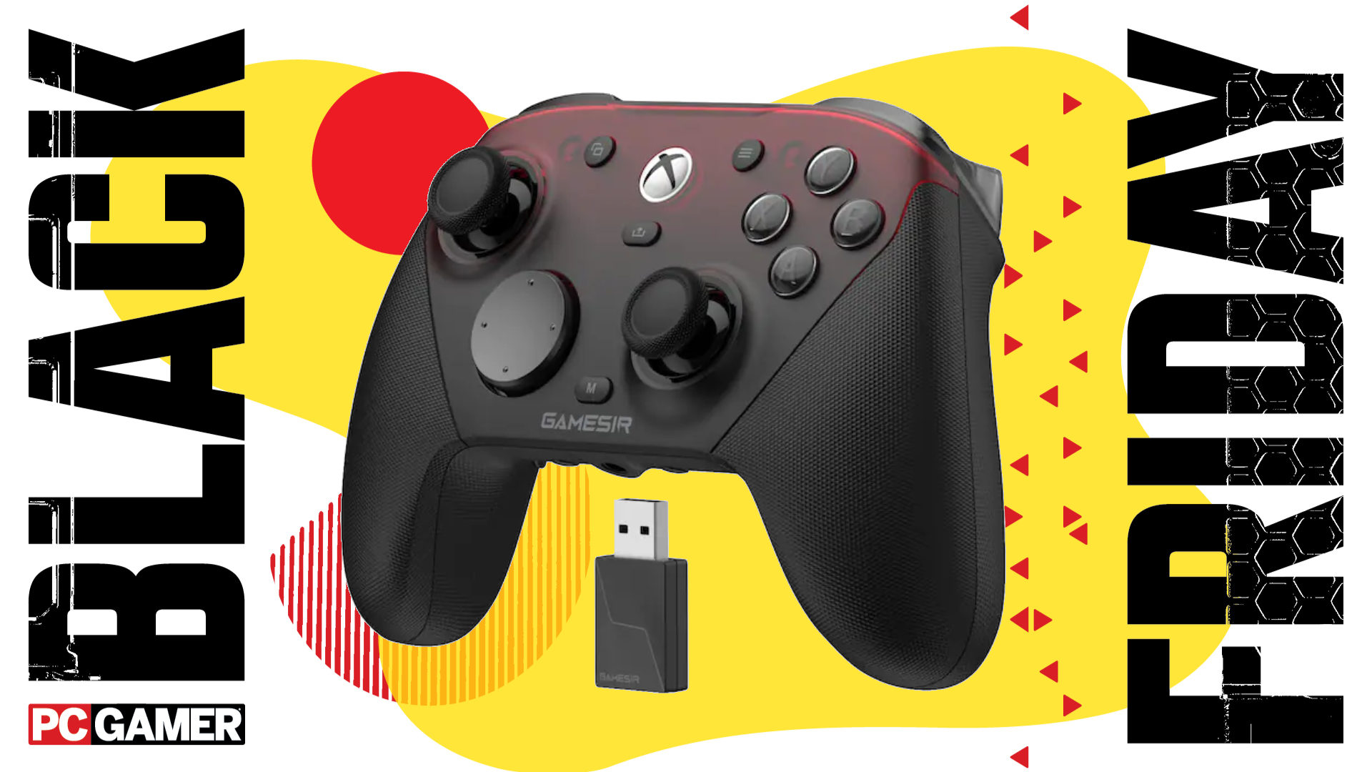 The GameSir G7 Pro Controller floats in the funky Black Friday deal void