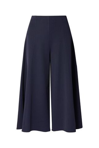 Mildro Cropped Ribbed Stretch-Knit Wide-Leg Pants