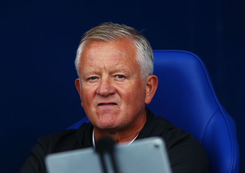 OXFORD, ENGLAND - SEPTEMBER 27: Chris Wilder, Manager of Sheffield United, looks on prior to the Sky Bet Championship match between Oxford United and Sheffield United at Kassam Stadium on September 27, 2025 in Oxford, England. (Photo by Cameron Howard/Getty Images)