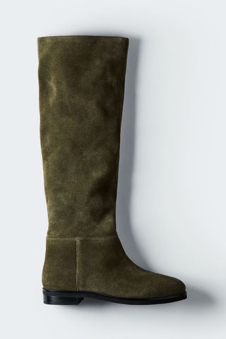 Knee-High Suede Boots