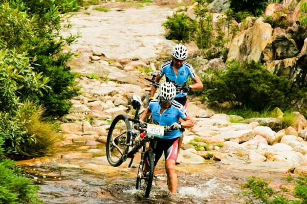 Water crossings were a common occurence for the competitors in the second stage of the Brasil Ride.