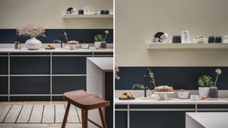 green kitchen to show interior paint colour trends 2024