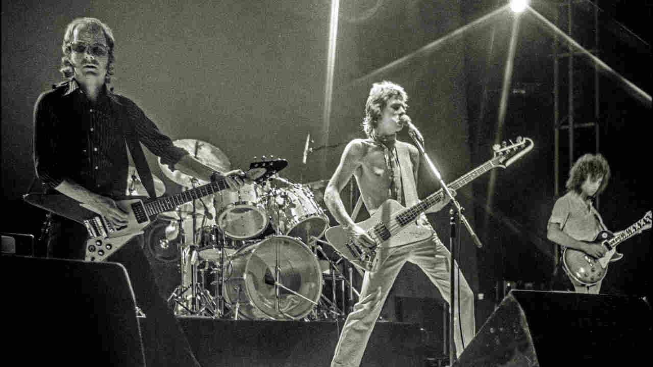 Wishbone Ash performing live in the 1970s