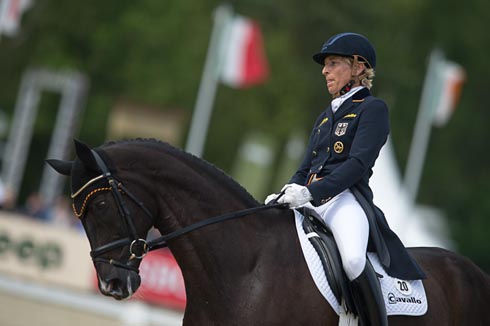 Ingrid Klimke riding Tabasco TSF at Luhmuhlen 2013