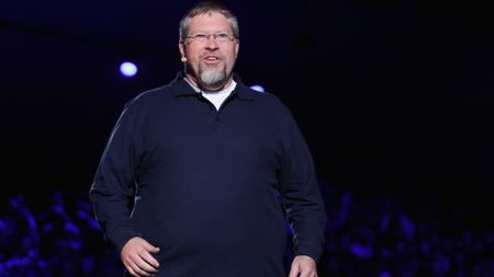 LOS ANGELES, CA - JUNE 10: Matt Firor, Game Designer and Producer, speaks about 'Elder Scrolls Online' during the Bethesda E3 conference at the Event Deck at LA Live on June 10, 2018 in Los Angeles, California. The E3 Game Conference begins on Tuesday June 12. (Photo by Christian Petersen/Getty Images)