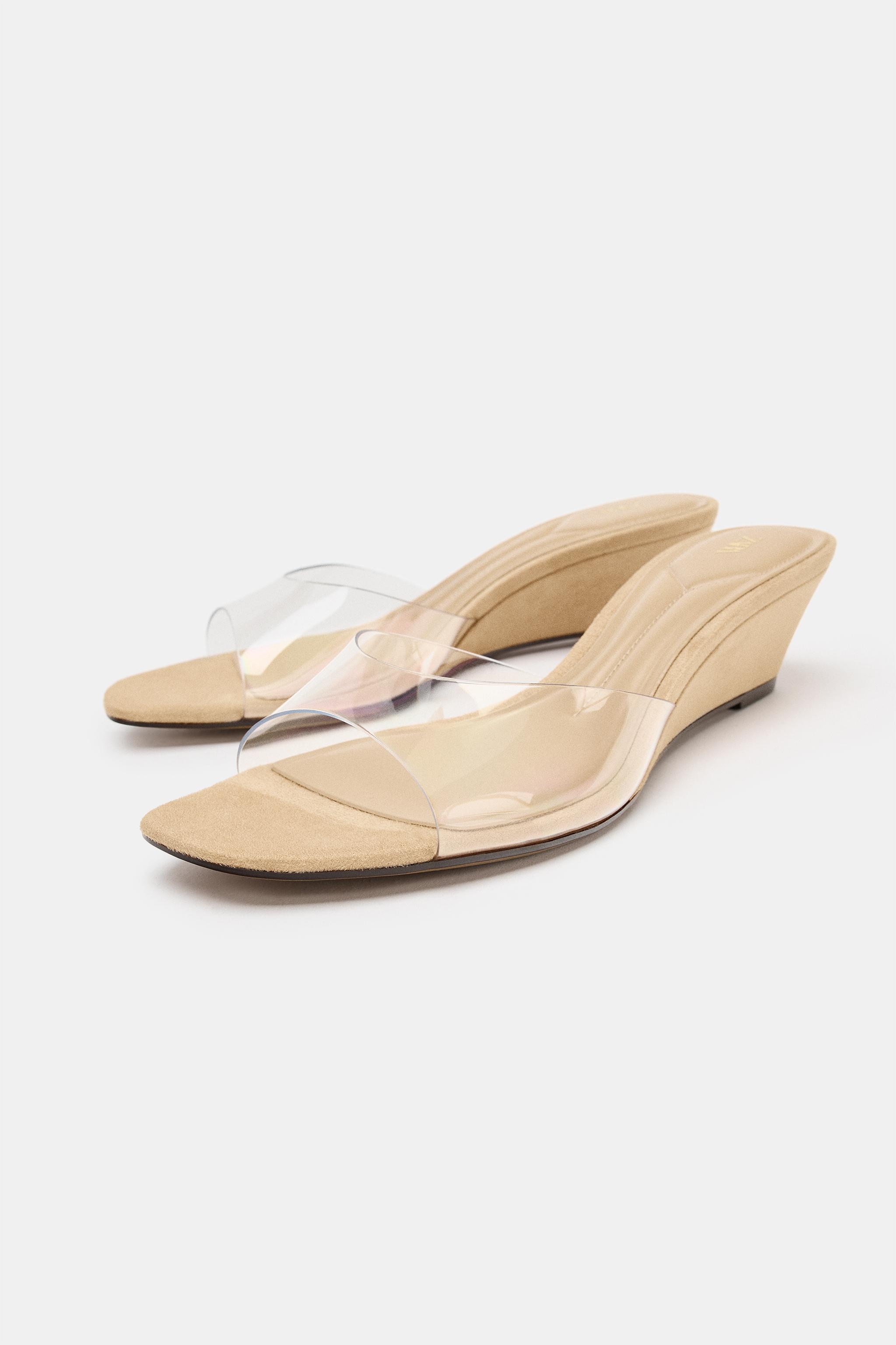 Vinyl Wedge Sandals