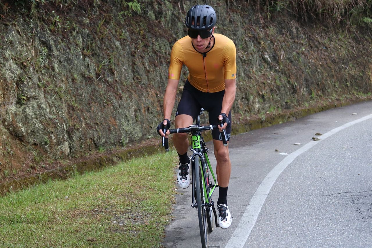 Rigoberto Ur&aacute;n trains near his home for the 2019 Tour Colombia 2.1 in February