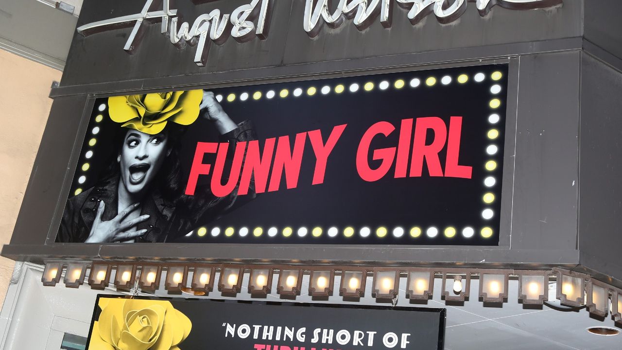 Signage for Broadway show &quot;Funny Girl&quot; at The August Wilson Theater