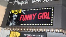 Signage for Broadway show "Funny Girl" at The August Wilson Theater