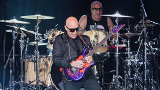 Joe Satriani performs onstage in Berlin, Germany on April 20, 2023