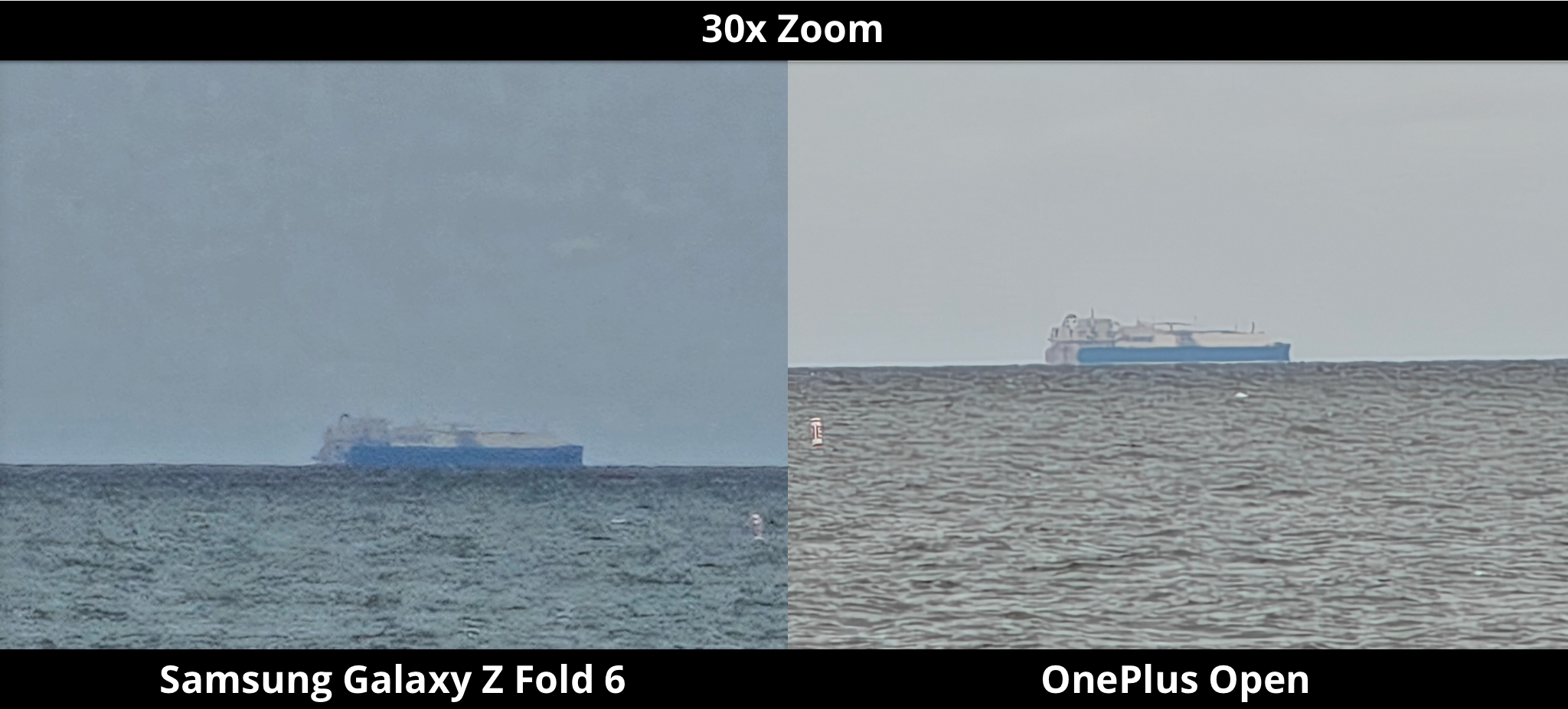 Galaxy Z Fold 6 vs. OnePlus Open - 30x zoom