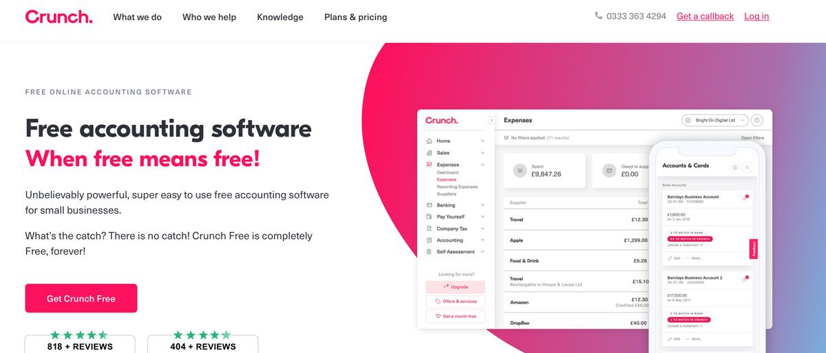 Crunch Free accounting | TechRadar