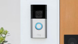 Ring Video Doorbell Plus installed next to door