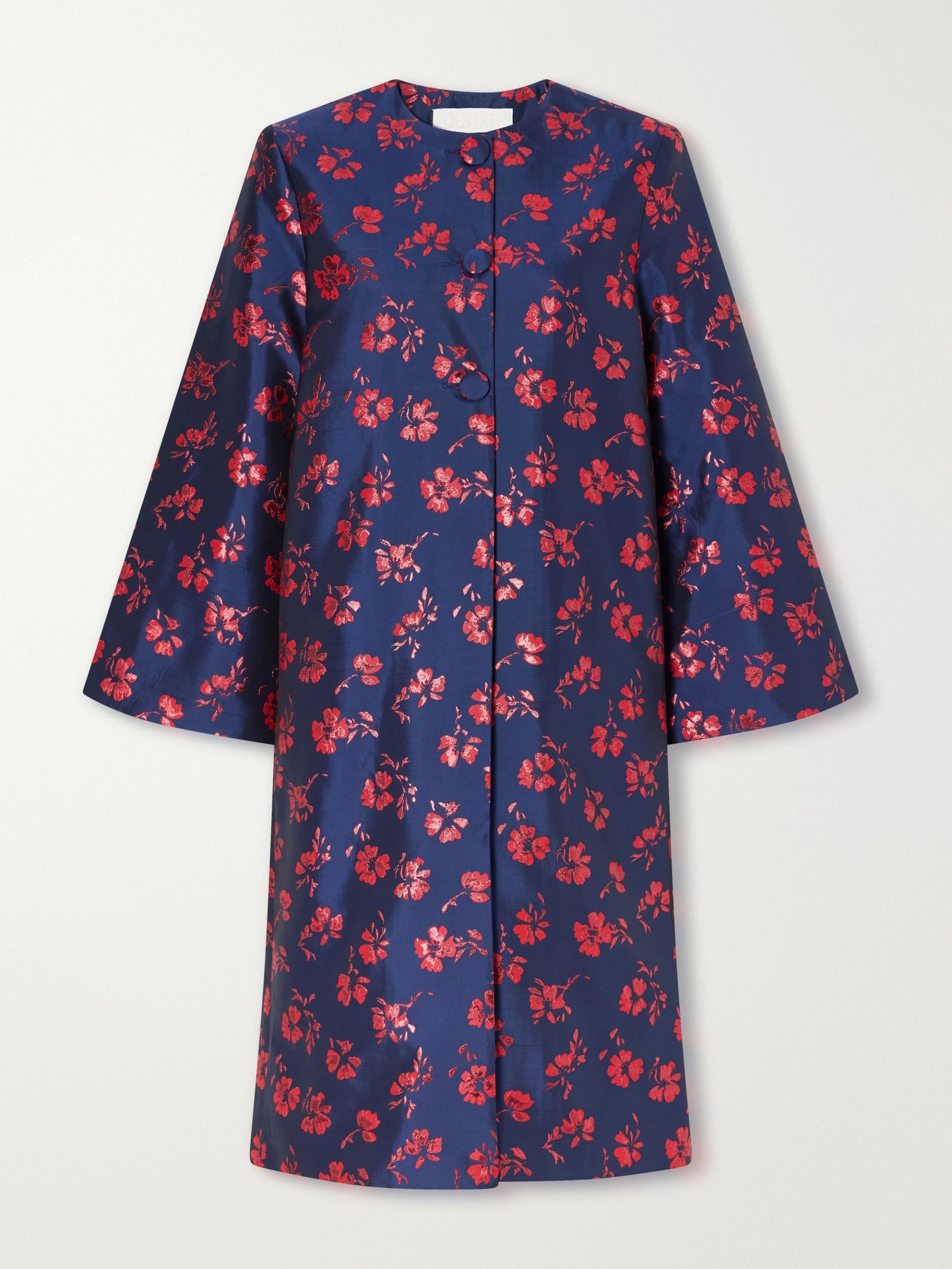 DESTREE, Ruby Floral-Jacquard Taffeta Coat