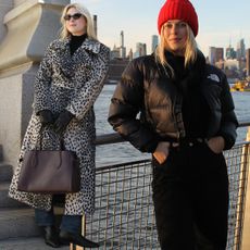 Collage of Editor Wearing Winter Outerwear