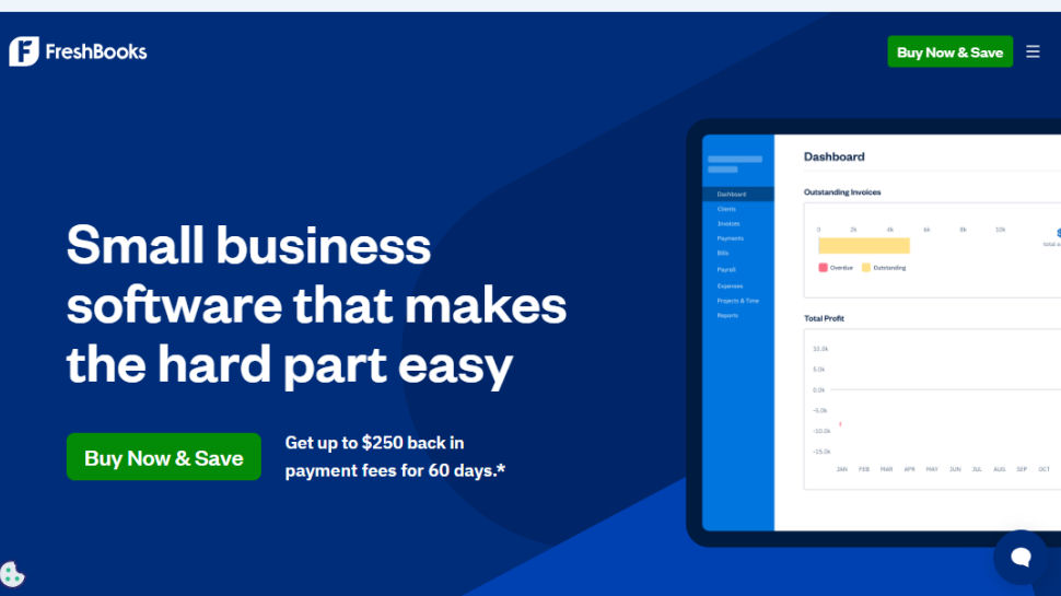 FreshBooks website screenshot (February 2026)