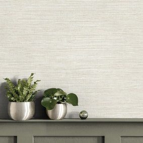 Metallic Grasscloth Wallpaper