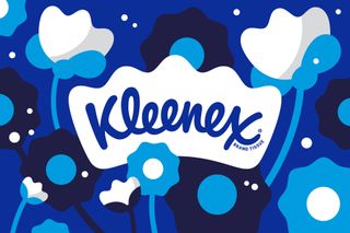 Kleenex new brand with flowers