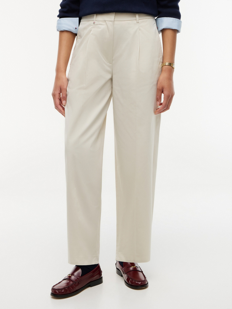 Pleated Barrel Chinos