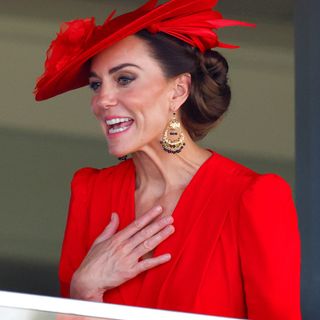 Kate Middleton in red at Royal Ascot