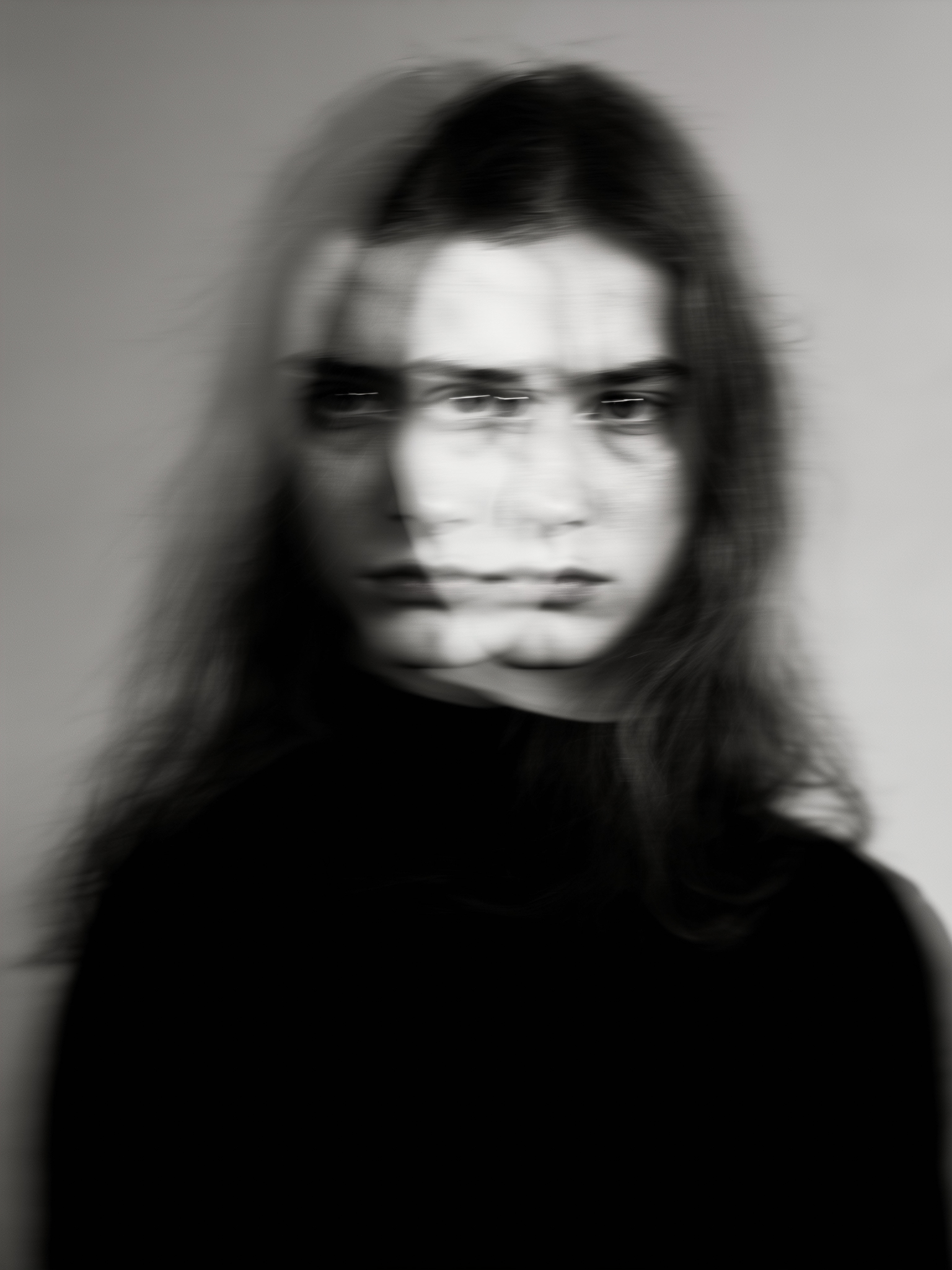 Unhinged - Experimental portrait with motion blur and double exposure e - TVS