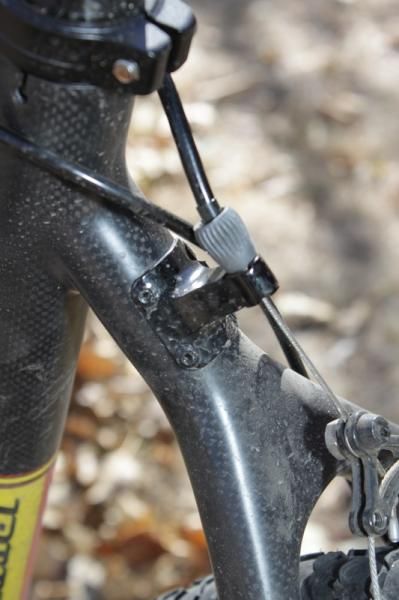 The rear brake boss also offers a barrel adjuster