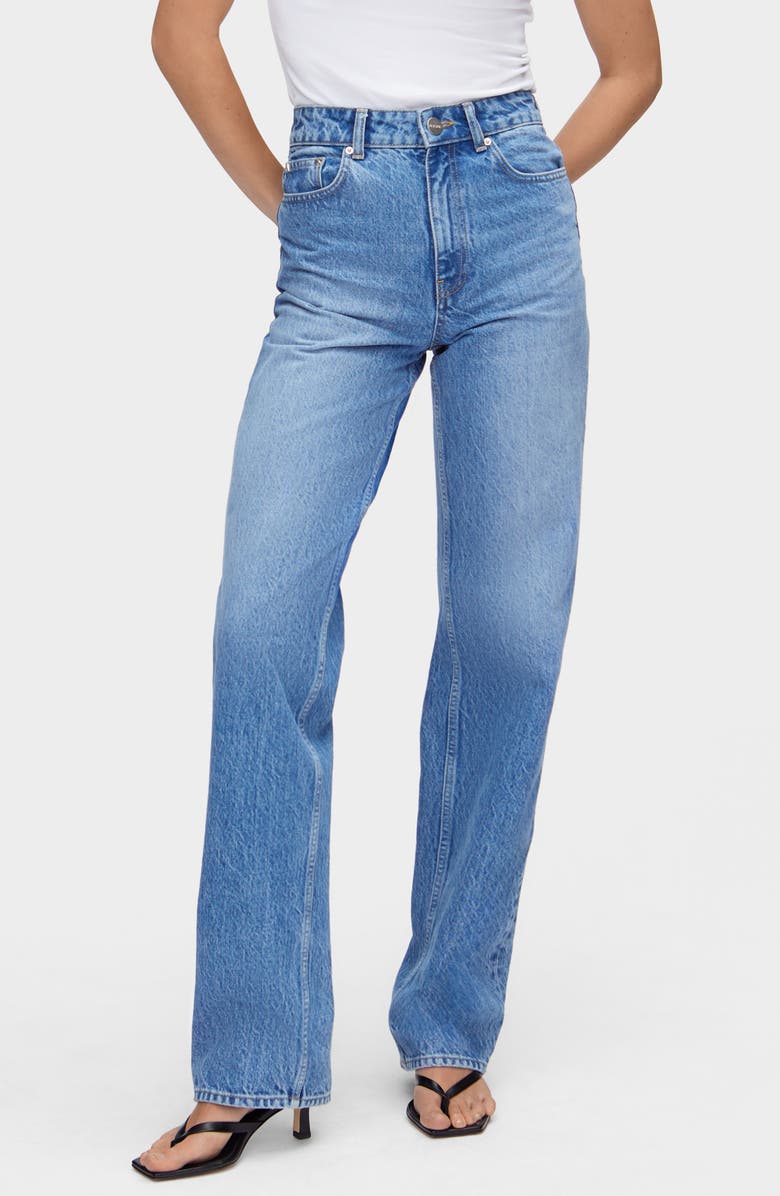 High Waist Straight Leg Jeans