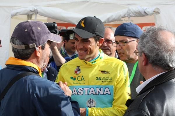 Alberto Contador is all smiles after his Volta ao Algarve victory.