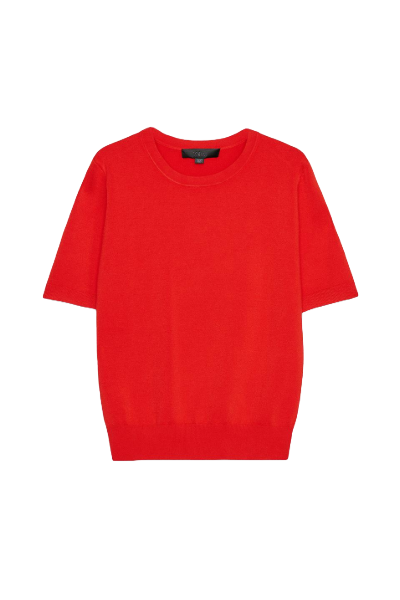 ZARA, Plain Knit Basic Short Sleeve Top