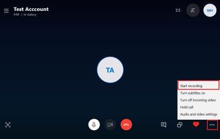 Skype call recording option