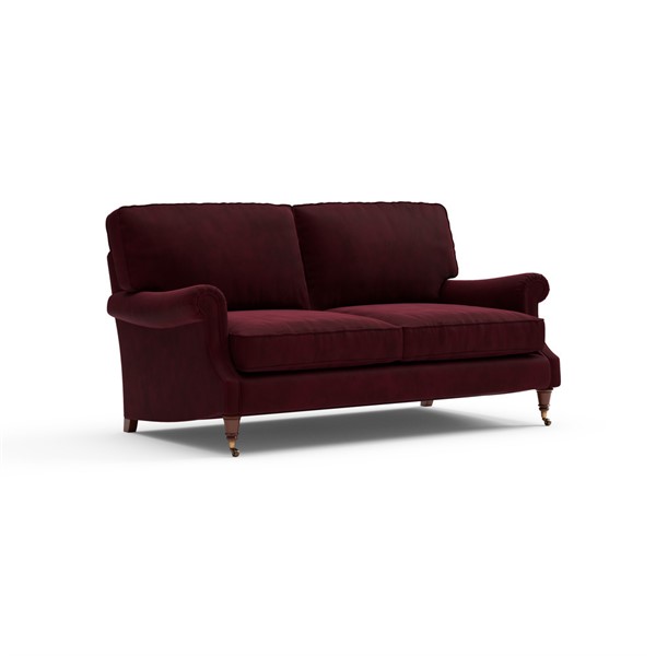 Taylor High Back - 3 Seater - Plum - Simple Velvet