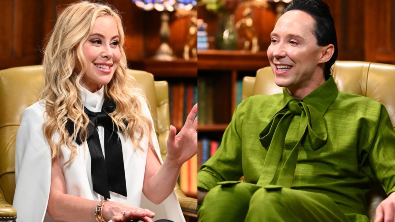 Tara and Johnny split image on The Traitors 