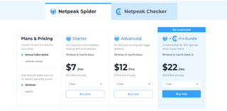 Netpeak Spider pricing