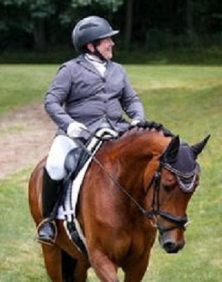 Melanie and her horse, Fabi.