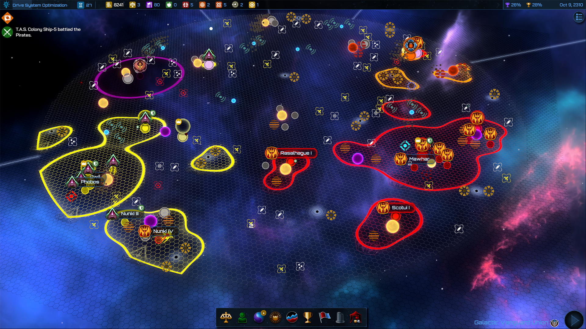 Captura de pantalla promocional del juego Galactic Civilizations IV: Supernova